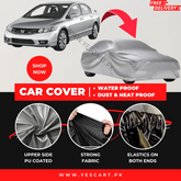 Honda Civic 2006-2012 Car Top Cover - Waterproof & Dustproof Silver Spray Coated + Free Bag