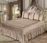 Emboss Velvet Bedsheet Set - Skin