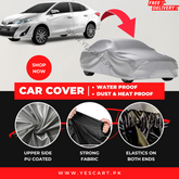 Toyota Yaris 2021-2023 Car Top Cover - Waterproof & Dustproof Silver Spray Coated + Free Bag