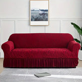 Zebra Velvet Sofa Covers (Maroon)