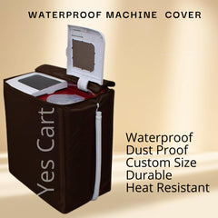 Twin Tub Waterproof Washing Machine Cover (Brown Color - All Sizes Available)