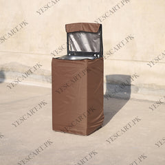 Zip Open Close Waterproof Top Loaded Washing Machine Cover (Brown Color - All Sizes Available)
