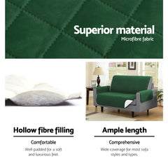 Cotton Quilted Sofa Runner - Sofa Coat (Green)
