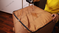 Zip Open Close Waterproof Top Loaded Washing Machine Cover (Brown Color - All Sizes Available)