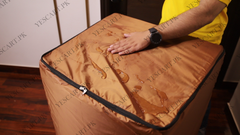 Zip Open Close Waterproof Top Loaded Washing Machine Cover (Brown Color - All Sizes Available)