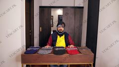 Unisex Beanie Wool Cap with Neck Warmer - Blue