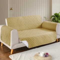 Ultrasonic Microfiber Sofa Cover - Beige