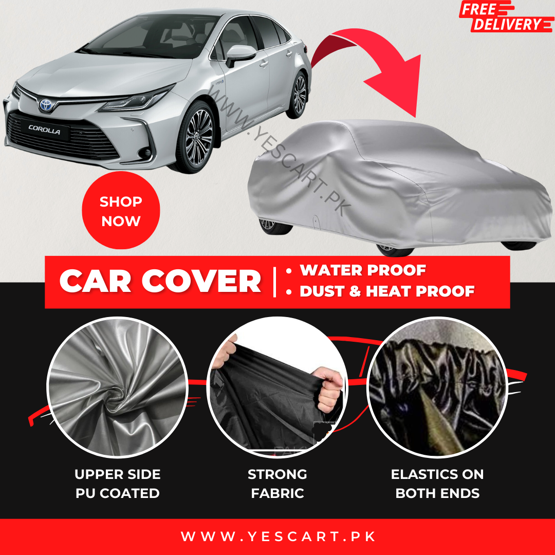 Toyota Corolla 2019-2023 Car Top Cover - Waterproof & Dustproof Silver Spray Coated + Free Bag