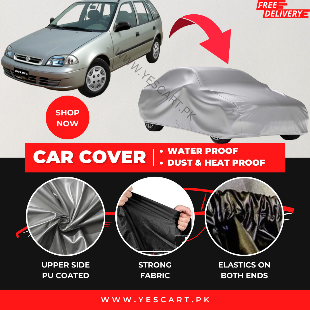 Suzuki Cultus 2007-2017 Car Top Cover - Waterproof & Dustproof Silver Spray Coated + Free Bag