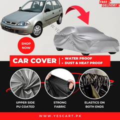 Suzuki Cultus 2007-2017 Car Top Cover - Waterproof & Dustproof Silver Spray Coated + Free Bag