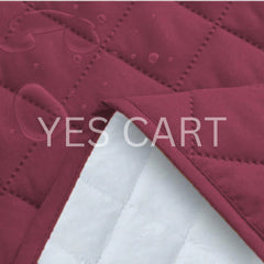 Waterproof Cotton Quilted Sofa Cover - Sofa Runners (Maroon)