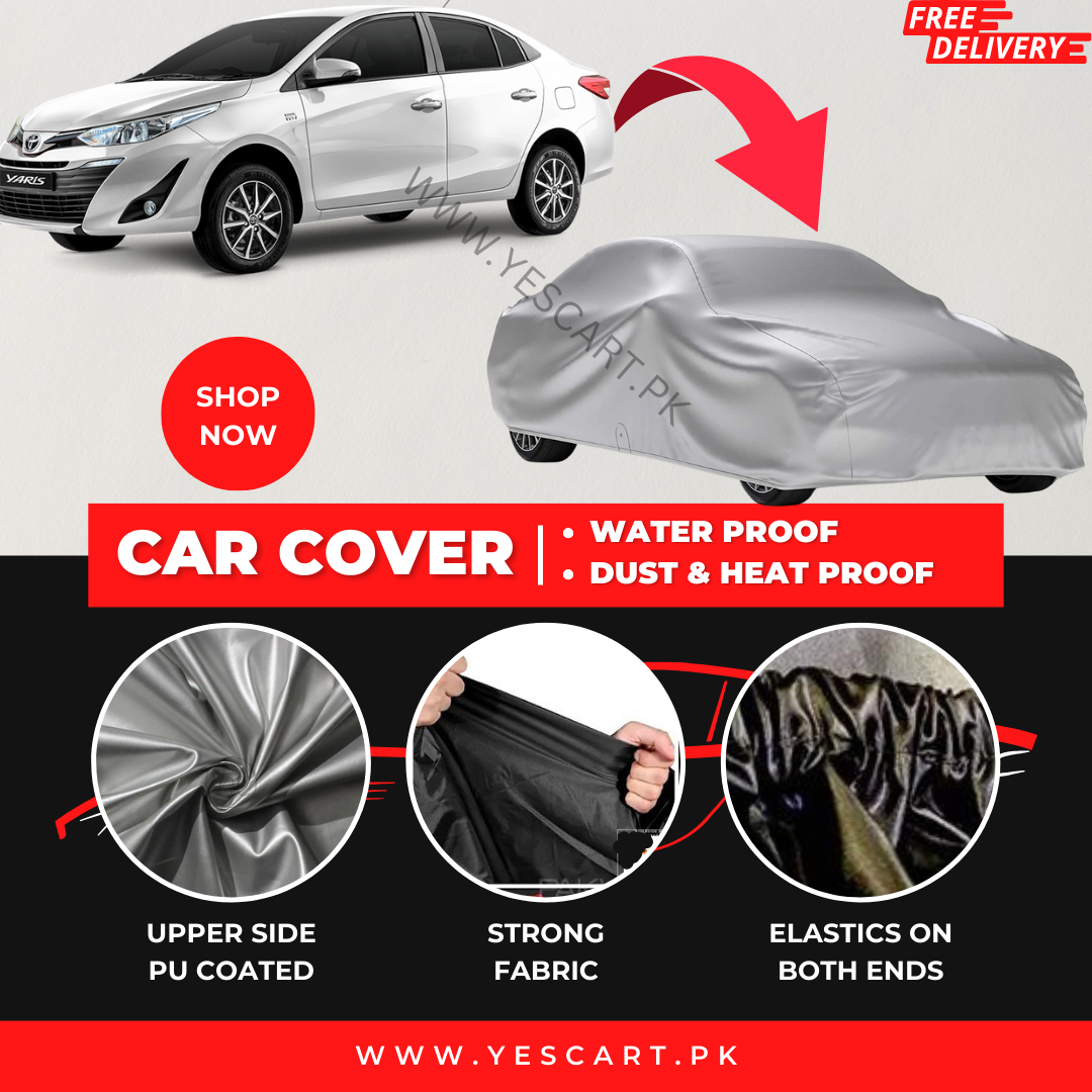 Toyota Yaris 2021-2023 Car Top Cover - Waterproof & Dustproof Silver Spray Coated + Free Bag