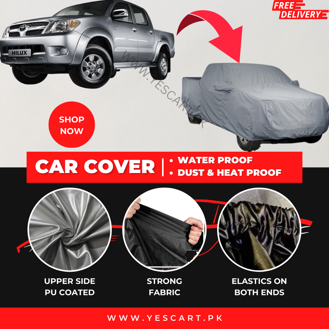 Toyota Vigo 2005-2015 Car Top Cover - Waterproof & Dustproof Silver Spray Coated + Free Bag