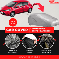 Toyota Vitz 2004-2022 Car Top Cover - Waterproof & Dustproof Silver Spray Coated + Free Bag
