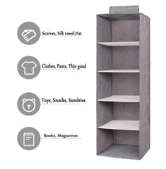 5 Layers Foldable Closet Organizer / Hanging Wardrobe Organizer