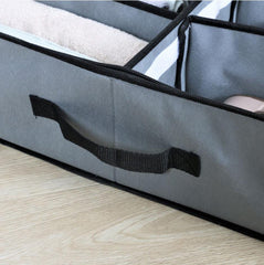 Dust-Proof 12 Grids Shoes Storage Bag / Non Woven Transparent Shoes Cabinet