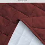 Cotton Quilted Waterproof Mattress Cover - Maroon