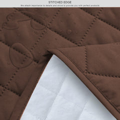 Cotton Quilted Waterproof Mattress Cover - Brown