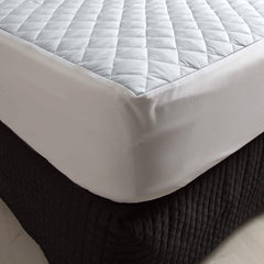 Cotton Quilted Waterproof Mattress Cover - White