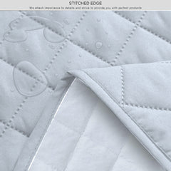 Cotton Quilted Waterproof Mattress Cover - White