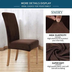 Fitted Style Cotton Jersey Chair Cover – Brown