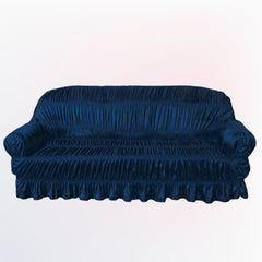 Twill Jersey Sofa Covers - Elastic Sofa Covers (Blue)