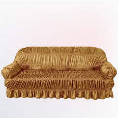 Twill Jersey Sofa Covers - Elastic Sofa Covers (Golden)