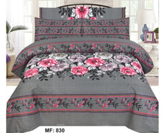 3 Pcs Bedsheet - Silver Spring