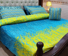 7 Pcs Quilted Comforter Set - Goldenrod