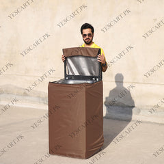 Waterproof Top Loaded Washing Machine Cover (Brown Color)