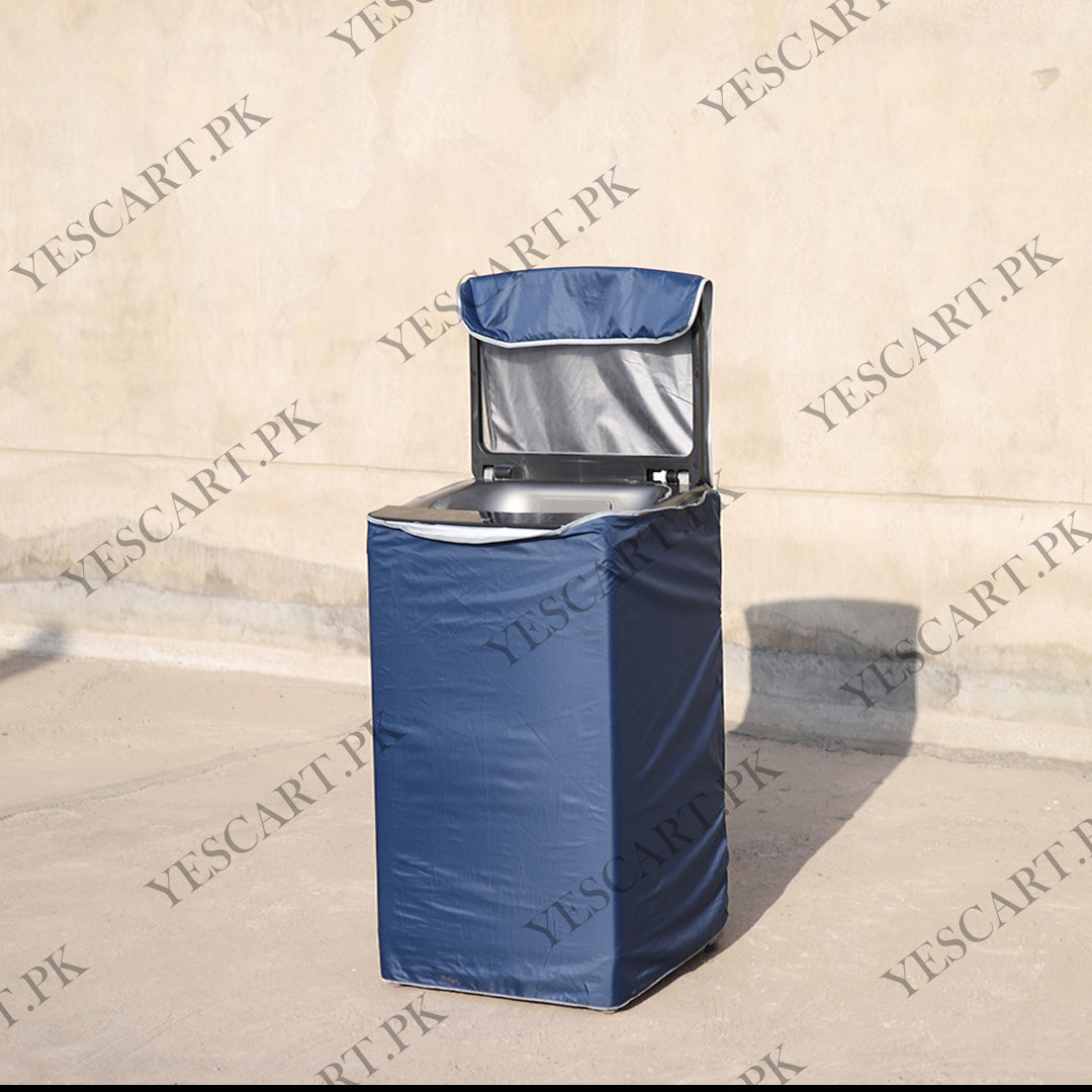 Zip Open Close Waterproof Top Loaded Washing Machine Cover (Blue Color - All Sizes Available)