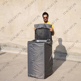 Zip Open Close Waterproof Top Loaded Washing Machine Cover (Grey Color - All Sizes Available)