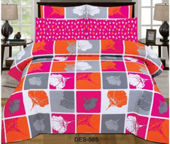 3 Pcs Bedsheet - Orange Heights