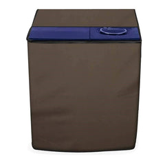 Twin Tub Waterproof Washing Machine Cover (Brown Color - All Sizes Available)