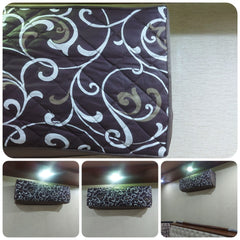 Printed Quilted AC Cover - Brown