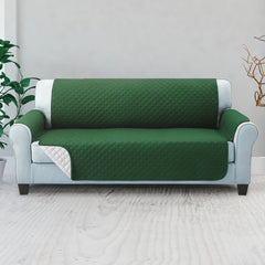 Cotton Quilted Sofa Runner - Sofa Coat (Green)