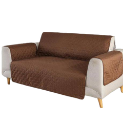 Cotton Quilted Sofa Runner - Sofa Coat (Copper Brown)