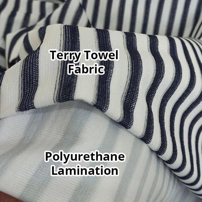 Terry Towel Waterproof Mattress Cover - Brown Stripe