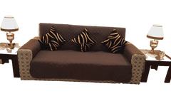 Cotton Quilted Sofa Runner - Sofa Coat (Brown)