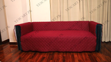 Cotton Quilted Sofa Runner - Sofa Coat (Maroon)
