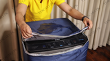Zip Open Close Waterproof Top Loaded Washing Machine Cover (Grey Color - All Sizes Available)